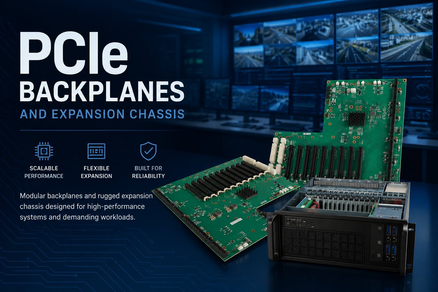 PCIe Backplane Systems & Expansion Kits range overview